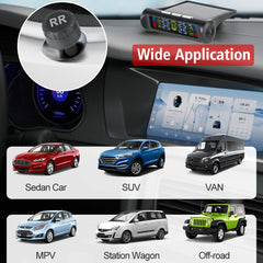 Tire Pressure Monitoring System Temperature Warning New C External Battery Version Sensors Solar TPMS Car Tyre Pressure Monitor