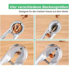 1pc Silvery Metal Multi Functional Walnut Clip Household Nut Shelling Tools Suitable for Walnuts Chestnuts and Hazelnut