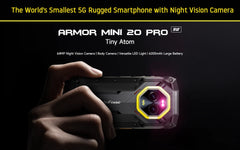 هاتف Ulefone Armor Mini 20 Pro 5G 4.7 بوصة هاتف متين 64 ميجابكسل كاميرا ليلية أندرويد 14 هاتف ذكي 6200 مللي أمبير 16 جيجابايت + 256 جيجابايت هاتف محمول LED