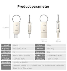 DM PD059 32GB 64G USB-C Type-C OTG USB 3.0 Flash Drive Pen Drive Smart Phone Memory MINI Usb Stick