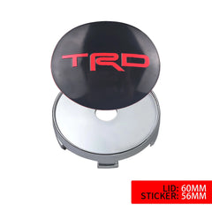 56/60mm Car Wheel Hub Center Cap Aluminum Metal Logo Stickers For Toyota Rav4 Corolla Camry Aqua Auris Cross Yaris TRD Prius GR