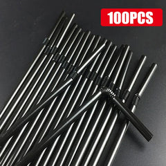 50-1000Pcs Multicolor Drinking Straws rietjes Milk Tea Bar Party Wedding Kitchen Home Accessories Beverage Black Straw Wholesale