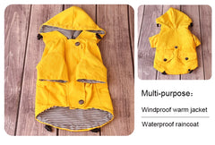 Large Dog Clothes Waterproof Dog Raincoat Pet Windproof Jacket Labrador French Bulldog Coat Winter Warm for All Dogs Breeds