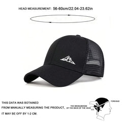 Unisex Mountain Range Embroidery Baseball Net Caps Spring Summer Outdoor Adjustable Casual Hats Dad Hat Sunscreen Hat