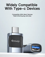 Essager USB 3.0 To Type C OTG Adapter USB A Type C Male To Micro Type C USB A Female Converter For Macbook Laptops Card Reader