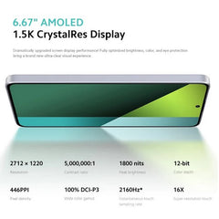 البرامج الثابتة العالمية لهاتف Xiaomi Redmi Note 13 Pro 5G الذكي كاميرا 200 ميجابكسل OIS Snapdragon 7s Gen 2 6.67" AMOLED هاتف مستعمل