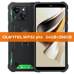 هاتف Oukitel WP32 pro الذكي المتين 6 بوصة عالي الدقة 24 جيجابايت + 256 جيجابايت 6300 مللي أمبير في الساعة ثماني النواة هاتف محمول 20 ميجابكسل هاتف محمول NFC
