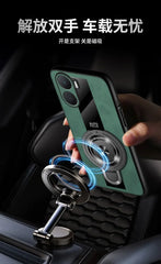 Case for Xiaomi Poco X7 pro magnetic ring holder luxury silicone sheepskin leather plexiglass Pu premium shockproof back cover