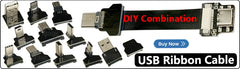 كابل مرن مسطح متوافق مع موصل HDMI من شريط FPV Raspberry Pi 4 Micro HDMI إلى HDMI/Mini HDMI أنثى بزاوية 90 درجة FFC 20 سنًا
