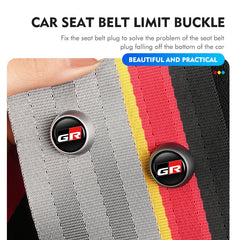 Car Safety Belt Stopper Spacing Limit Buckle Clip Retainer For Toyota GR Sport Gazoo Racing Yaris 86 Corolla Hilux Supra
