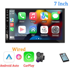 7“ Car Radio 1 Din Carplay Android Auto Multimedia Player HD Touch Screen FM AUX Input Bluetooth MirrorLink Universal Autoradio