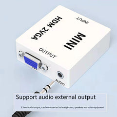 HDMI to VGA Converter With Audio VGA to HDMI Converter HDMI Adapter for Notebook Xbox360 DVD PS3 PC HD 1080P TV Box Projector