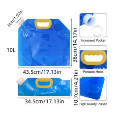 3pcs Waterproof Water Bag Portable can Fold Outdoor Large Volume Folding Water Bottle Camping Trip Water Container