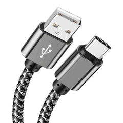كابل شحن USB A إلى Type C 2A شاحن سريع كابل بيانات من النايلون 1 متر 2 متر 3 متر لأجهزة iPhone وAndroid وHuawei وSamsung TypeC