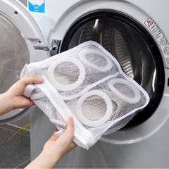 Portable Shoe Washing Bag Mesh Washing Machine Shoes Bag Anti-Deformation Zipper Laundry Bag for Travel Shoes Clothes Storage
