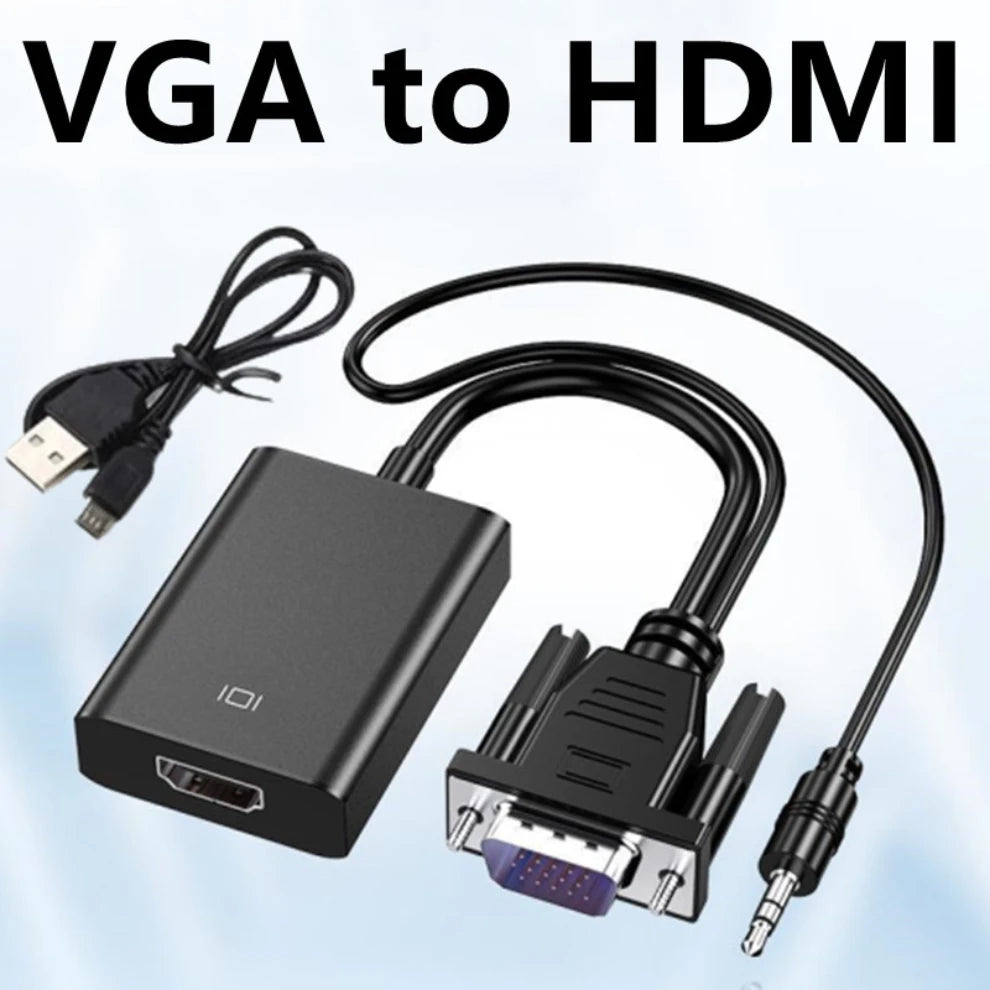 HD 1080P VGA to HDMI-compatible Converter Adapter With 3.5mm Audio For PC Laptop to TV Projector HDMI-compatible to VGA Adapter