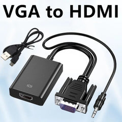 HD 1080P VGA to HDMI-compatible Converter Adapter With 3.5mm Audio For PC Laptop to TV Projector HDMI-compatible to VGA Adapter
