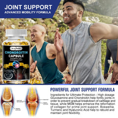 Alxfresh Glucosamine Chondroitin with MSM Turmeric Vitamin D for Bone, Absorption Calcium, Immune System Support Supplement
