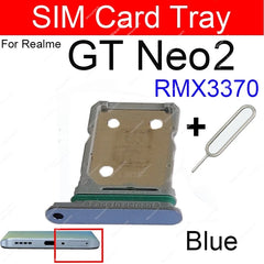 حامل بطاقة SIM لهاتف Realme GT Neo Neo Flash GT Neo2 2T GT Master Explorer 5G Nano محول بطاقة SIM أجزاء حامل البطاقة