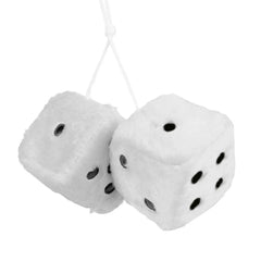 1Kit Fuzzy Plush Dice with Dots Retro Square Plush Hanging Mirror Fuzzy Dices Kid Toys For Pink Car Interior Ornament Decoration