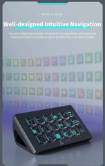 AJAZZ AKP153E Stream Deck Multifunctional Console Panel Desktop Assistente 15 Macro Keys Trigger Actions Custom Mini Keyboard