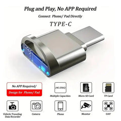 قارئ بطاقات الهاتف المحمول TF من النوع C من سبائك الزنك USB 3.1 من النوع C من Xiaomi Huawei Samsung Laptop قارئ بطاقات OTG متعدد الوظائف