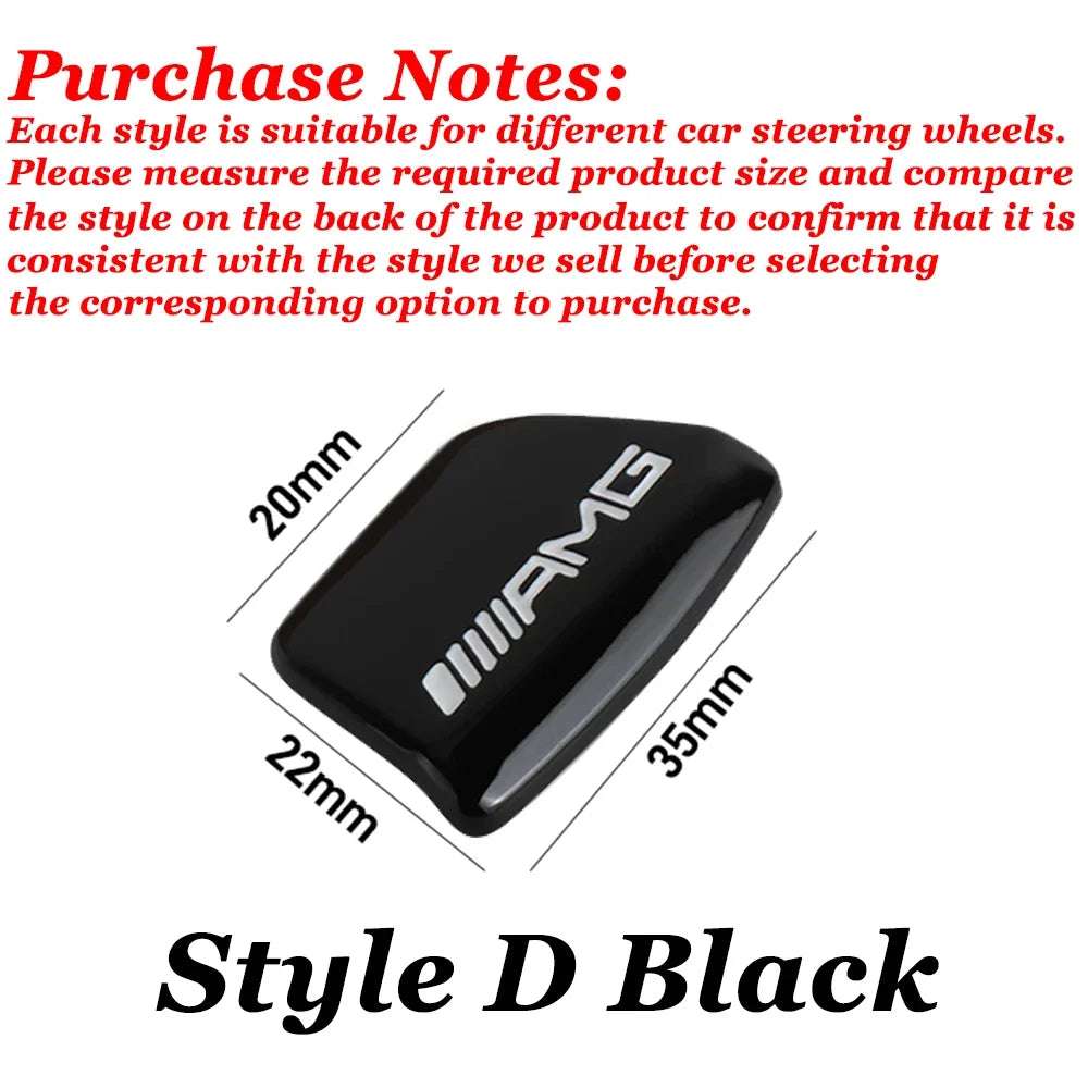ABS Car Steering Wheel Emblem Sticker Interior Badge Decoration for Mercedes Benz W205 W168 W108 AMG W176 W204 W212 GLC CLA GLA