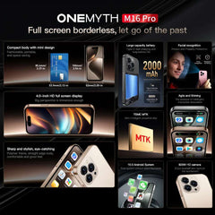 WORLD PREMIER SOYES ONEMYTH  Mini SmartPhone 16Pro 4.0" Android 10, Dual SIM, 2000mAh, 5MP Camera, 2GB+16GB, Face Unlock