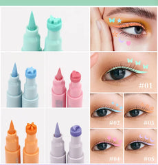 COOL STORY 5pcs Dual-ended Eyeliner Set Color Stamp Matte Long Lasting Quick Drying Waterproof Sweat Eyeliner