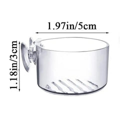 Acrylic Aquatic Plant Cup Aquarium Fish Tank Glass Plant Pot with suction holder Feeding Container Stand for Aquarium Lanscape