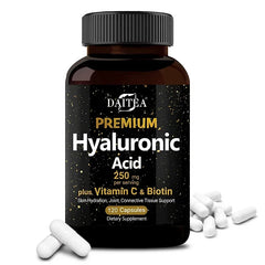 Hyaluronic Acid Supplement 250 Mg with Biotin and Vitamin C-3-in-1 - Skin Moisturization, Joint Lubrication, Hair and Eye Health