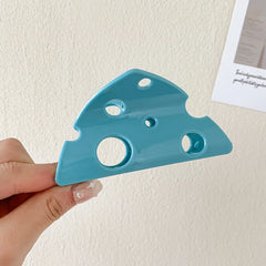 New Solid Color Acrylic Cheese Hair Clips Elegant Women Korean Style Hairpin Funny Food Shark Cawl Clip Girls Hair Accessories