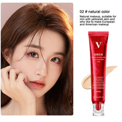 30g Red Upgrade FV Foundation Precious Luxury Waterproof Makeup Base Concealer Oil Control Hydrating Cream High Coverage