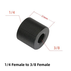 Metal 1/4 Female to 1/4 Female or 1/4 Female to 3/8 Female Screw for Tripod Magic Arm Camera DSLR Photography Studio Accessories