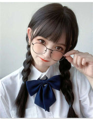 Korea Hair Extensions Synthetic Cute JK Girl Cosplay Air Bangs Wig Breathable Head Cover 50cm Long Straight Wig Hat for Women