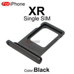 قطعة واحدة من حامل بطاقة SIM لهاتف Apple iPhone XR، حامل درج من الألومنيوم بفتحة واحدة مزدوجة، قطع غيار بديلة