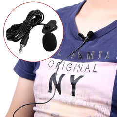 3.5mm Mini Lavalier Microphone Metal Clip Lapel Mic for Mobile Phone PC Laptop Wired Mikrofo/Microfon for Speaking Vocal Audio