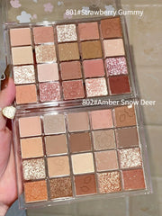 DIKALU Evening Cherry Dance Eyeshadow Tray 20 Color Large Plate Pearl Matte Bright Milk Tea Color Affordable Spring