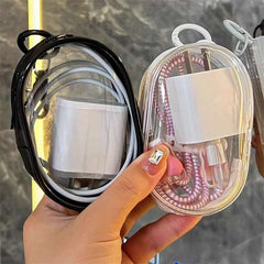Portable Mini Zipper Storage Bag Keychain Box Organizer For Earphones Chargers Bags  A Gift for My Girlfriend Case