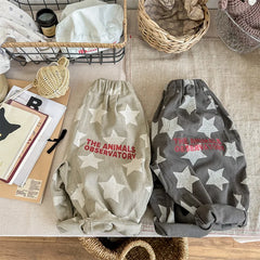 7030-1 Children Pants autumn boys and girls loose leg pants children harem cotton printed pants girl's pants
