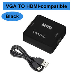 VGA to HDMI-compatible Adapter Converter 1080P HDTV With Audio For Laptop PC to HDTV Projector VGA to HDMI-compatible Adapter