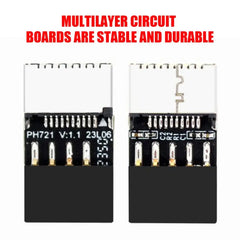 محول اللوحة الأم USB C هيكل اللوحة الأم محول USB 2.0 9 دبابيس ذكر إلى TYPE-E أنثى مقبس TYPE-C 9 دبابيس PH721