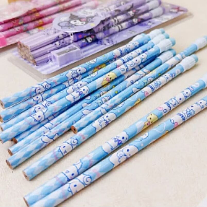 Sanrio Character Pencil Sets with Accessories
