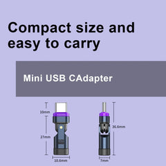 3 IN 1 240W USB-C to Type-C Adapter 180° Rotation Magnetic Fast Charging Type C Female Converter for Macbook Pro iPhone 16 15