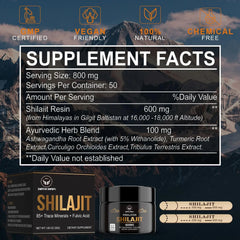 Himalayan Shilajit Resin High Potency for Men & Women| 75 Servings for Energy Boost & Immune Support, 85+ Trace Minerals