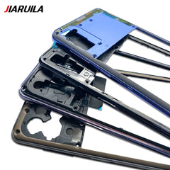 الإطار الأوسط لهاتف Samsung A41 F62 M51 M62 A7 2018 مع زر التحكم في الصوت والإطار الأمامي والإطار الأوسط وهيكل الهيكل