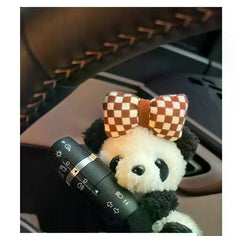 Car Interior Decoration Ornaments Car Mounted Gear Guard Decoration Panda Doll 2024 New Turn Signal Wiper Cartoon Doll