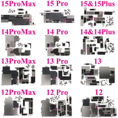 2Set Inner Metal Cover Plate Mainboard inner Iron with Screws For iPhone 13 12 15 Pro Max 14 Plus Bracket Holder Screw Parts