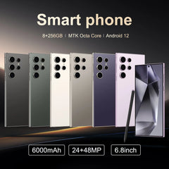 S24 Pro، هاتف ذكي يعمل بنظام أندرويد، شاشة 6.8 بوصة، ذاكرة وصول عشوائي (RAM) سعة 8 جيجابايت، ذاكرة قراءة فقط (ROM) سعة 256 جيجابايت، ثنائي الشريحة، هاتف محمول، متجر Google Play، كاميرا 24+48 ميجابكسل، 6000 مللي أمبير/ساعة، هواتف محمولة