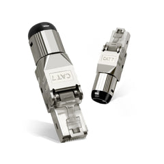 كابل شبكة محلية (LAN) 2000 ميجاهرتز 40 جيجا بايت من ZoeRax، موصل RJ45 Cat8 Cat7 Cat6A، محمي بدون أدوات، مقاس 22AWG-24AWG